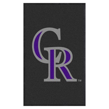 Wholesale-Colorado Rockies 3X5 High-Traffic Mat with Durable Rubber Backing MLB Commercial Mat - Portrait Orientation - Indoor - 33.5" x 57" SKU: 9836
