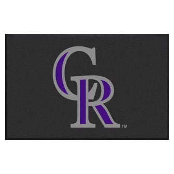 Wholesale-Colorado Rockies 4X6 High-Traffic Mat with Durable Rubber Backing MLB Commercial Mat - Landscape Orientation - Indoor - 43" x 67" SKU: 9837