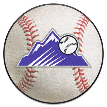 Wholesale-Colorado Rockies Baseball Mat MLB Accent Rug - Round - 27" diameter SKU: 29032