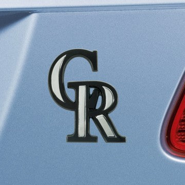 Wholesale-Colorado Rockies Emblem - Chrome MLB Exterior Auto Accessory - Chrome Emblem - 2" x 3.2" SKU: 26577