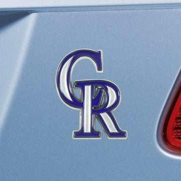 Wholesale-Colorado Rockies Emblem - Color MLB Exterior Auto Accessory - Color Emblem - 3.2" x 3" SKU: 26573