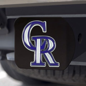 Wholesale-Colorado Rockies Hitch Cover MLB Color Emblem on Black Hitch - 3.4" x 4" SKU: 26576