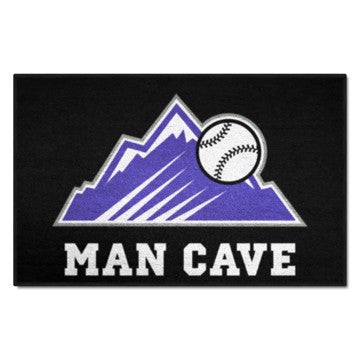 Wholesale-Colorado Rockies Man Cave Starter MLB Accent Rug - 19" x 30" SKU: 29024
