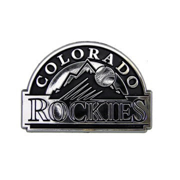 Wholesale-Colorado Rockies Molded Chrome Emblem MLB Plastic Auto Accessory SKU: 60218