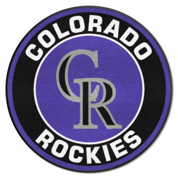 Wholesale-Colorado Rockies Roundel Mat MLB Accent Rug - Round - 27" diameter SKU: 18134