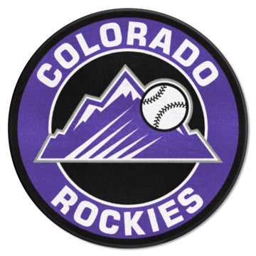 Wholesale-Colorado Rockies Roundel Mat MLB Accent Rug - Round - 27" diameter SKU: 29038