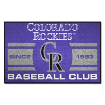 Wholesale-Colorado Rockies Starter Mat - Uniform MLB Accent Rug - 19" x 30" SKU: 18467