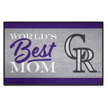 Wholesale-Colorado Rockies Starter Mat - World's Best Mom MLB Accent Rug - 19" x 30" SKU: 34095