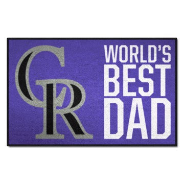 Wholesale-Colorado Rockies World's Best Dad Starter Mat MLB Accent Rug - 19" x 30" SKU: 31122