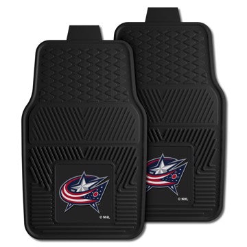 Wholesale-Columbus Blue Jackets 2-pc Vinyl Car Mat Set NHL Auto Floor Mat - 2 piece Set - 17" x 27" SKU: 10574