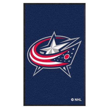Wholesale-Columbus Blue Jackets 3X5 High-Traffic Mat with Rubber Backing NHL Commercial Mat - Portrait Orientation - Indoor - 33.5" x 57" SKU: 12846