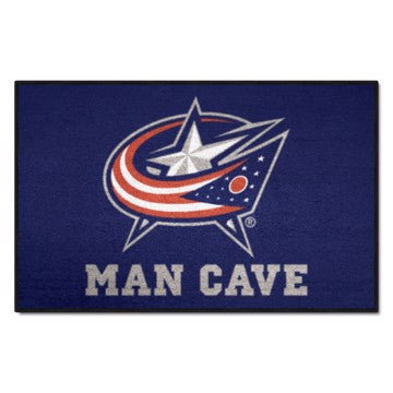Wholesale-Columbus Blue Jackets Man Cave Starter NHL Accent Rug - 19" x 30" SKU: 14418