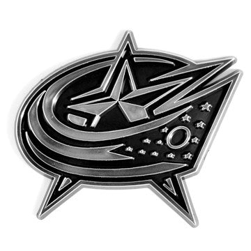 Wholesale-Columbus Blue Jackets Molded Chrome Emblem NHL Plastic Auto Accessory SKU: 60297