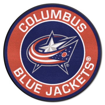 Wholesale-Columbus Blue Jackets Roundel Mat NHL Accent Rug - Round - 27" diameter SKU: 18869