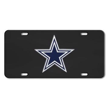 Wholesale-Dallas Cowboys Black Diecast License Plate NFL Exterior Auto Accessory - Black Finish - 12" x 6" SKU: 33611