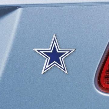 Wholesale-Dallas Cowboys Emblem - Chrome NFL Exterior Auto Accessory - Color Emblem - 3.2" x 3" SKU: 22551