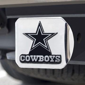 Wholesale-Dallas Cowboys Hitch Cover NFL Chrome Emblem on Chrome Hitch - 3.4" x 4" SKU: 20872