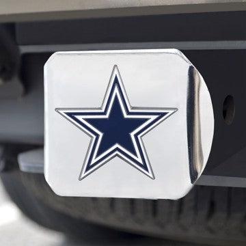 Wholesale-Dallas Cowboys Hitch Cover NFL Color Emblem on Chrome Hitch - 3.4" x 4" SKU: 22552