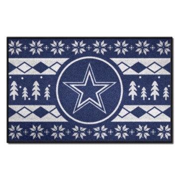 Wholesale-Dallas Cowboys Holiday Sweater Starter Mat NFL Accent Rug - 19" x 30" SKU: 26198