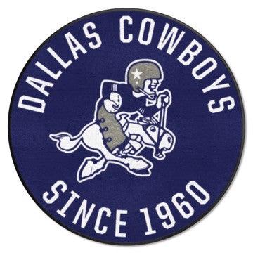 Wholesale-Dallas Cowboys Roundel Mat - Retro Collection NFL Accent Rug - Round - 27" diameter SKU: 32586