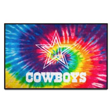 Wholesale-Dallas Cowboys Starter Mat - Tie Dye NFL Accent Rug - 19" x 30" SKU: 34251