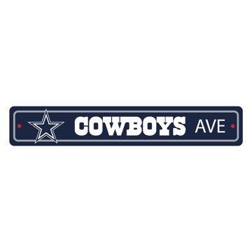 Wholesale-Dallas Cowboys Team Color Street Sign Décor 4in. X 24in. Lightweight NFL Lightweight Décor - 4" X 24" SKU: 32208