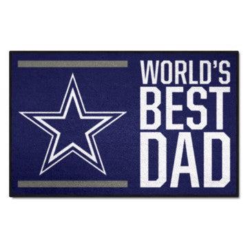 Wholesale-Dallas Cowboys World's Best Dad Starter Mat NFL Accent Rug - 19" x 30" SKU: 18165
