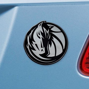 Wholesale-Dallas Mavericks Emblem - Chrome NBA Exterior Auto Accessory - Chrome Emblem - 3" x 3" SKU: 14854