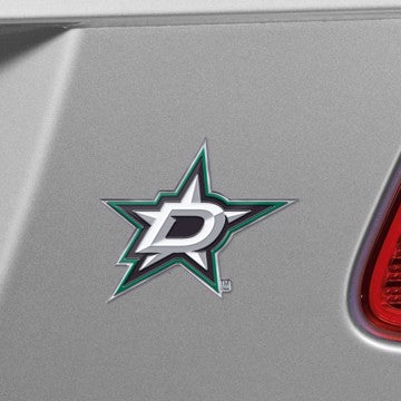 Wholesale-Dallas Stars Embossed Color Emblem NHL Exterior Auto Accessory - Aluminum Color SKU: 60485