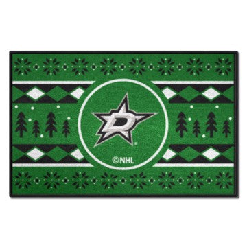 Wholesale-Dallas Stars Holiday Sweater Starter Mat NHL Accent Rug - 19" x 30" SKU: 26853