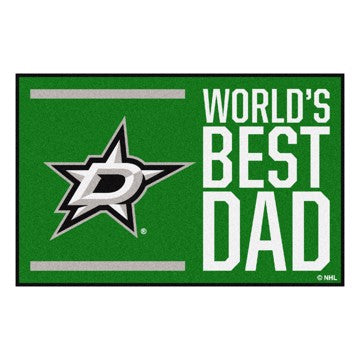 Wholesale-Dallas Stars Starter Mat - World's Best Dad NHL Accent Rug - 19" x 30" SKU: 31153