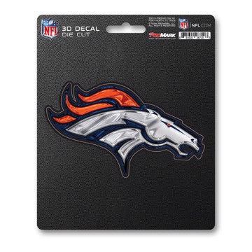 Wholesale-Denver Broncos 3D Decal NFL 1 piece - 5” x 6.25” (total) SKU: 62773