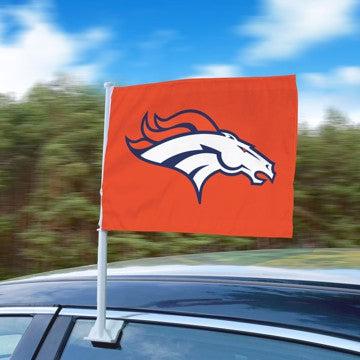Wholesale-Denver Broncos Car Flag NFL Auto Flag - 1 Piece - 11" x 14" SKU: 25483
