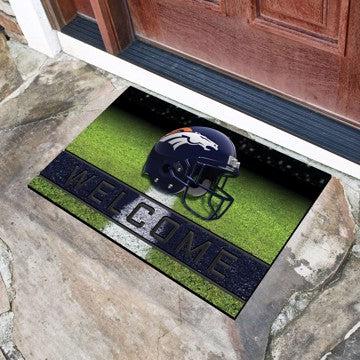 Wholesale-Denver Broncos Crumb Rubber Door Mat NFL Outdoor Door Mat - 18" x 30" SKU: 19942