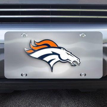Wholesale-Denver Broncos Diecast License Plate NFL Exterior Auto Accessory - 12" x 6" SKU: 27375
