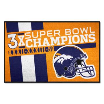 Wholesale-Denver Broncos Dynasty Starter Mat NFL Accent Rug - 19" x 30" SKU: 30912