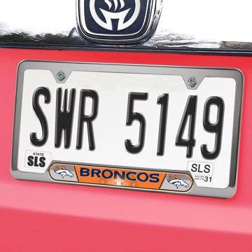 Wholesale-Denver Broncos Embossed License Plate Frame NFL Exterior Auto Accessory - 6.25" x 12.25" SKU: 61951