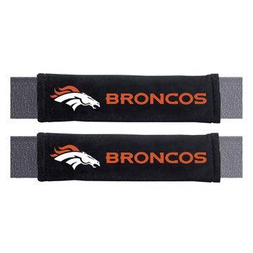 Wholesale-Denver Broncos Embroidered Seatbelt Pad - Pair NFL Interior Auto Accessory - 2 Pieces SKU: 32042