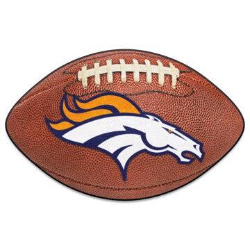 Wholesale-Denver Broncos Football Mat NFL Accent Rug - Shaped - 20.5" x 32.5" SKU: 5719