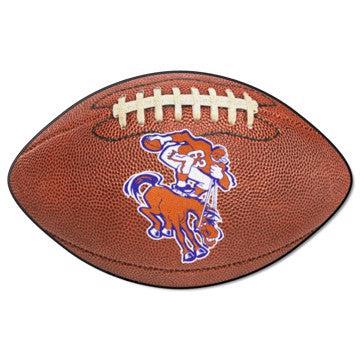 Wholesale-Denver Broncos Football Mat - Retro Collection NFL Accent Rug - Shaped - 20.5" x 32.5" SKU: 32593