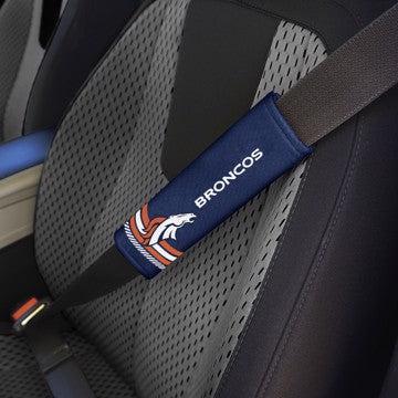 Wholesale-Denver Broncos Rally Seatbelt Pad - Pair NFL Interior Auto Accessory - 2 Pieces SKU: 32093