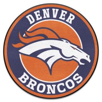 Wholesale-Denver Broncos Roundel Mat NFL Accent Rug - Round - 27" diameter SKU: 17957
