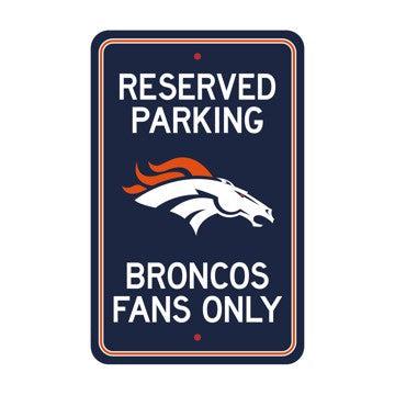 Wholesale-Denver Broncos Team Color Reserved Parking Sign Décor 18in. X 11.5in. Lightweight NFL Lightweight Décor - 18" X 11.5" SKU: 32158