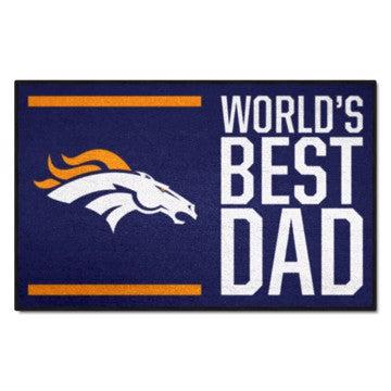 Wholesale-Denver Broncos World's Best Dad Starter Mat 19"x30" SKU: 18166