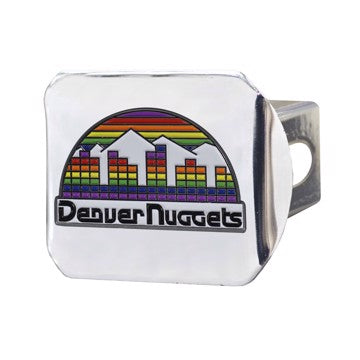 Wholesale-Denver Nuggets Color Hitch Cover - Chrome NBA Color Emblem on Chrome Hitch - 3.4" x 4" SKU: 24245