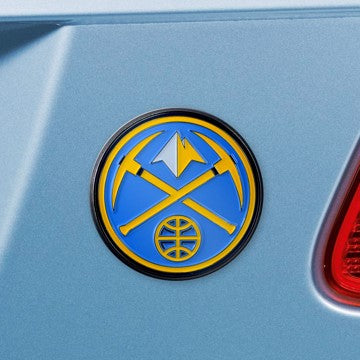 Wholesale-Denver Nuggets Emblem - Color NBA Exterior Auto Accessory - Color Emblem - 3" x 3.2" SKU: 22211