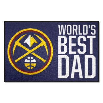 Wholesale-Denver Nuggets Starter Mat - World's Best Dad NBA Accent Rug - 19" x 30" SKU: 31184