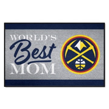 Wholesale-Denver Nuggets Starter Mat - World's Best Mom NBA Accent Rug - 19" x 30" SKU: 34176