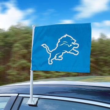 Wholesale-Detroit Lions Car Flag NFL Auto Flag - 1 Piece - 11" x 14" SKU: 26140