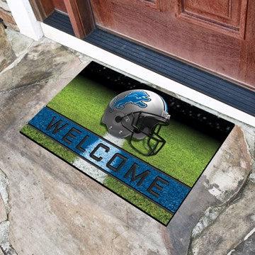 Wholesale-Detroit Lions Crumb Rubber Door Mat NFL Outdoor Door Mat - 18" x 30" SKU: 19943